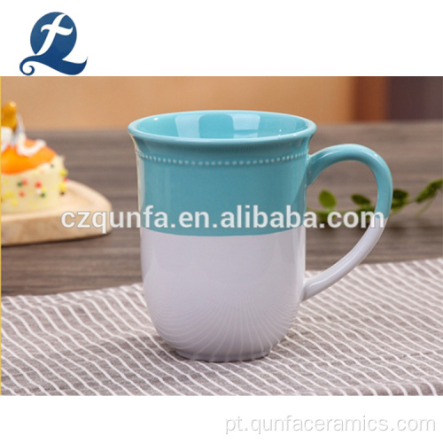 Caneca De Café De Cerâmica Dupla Cor Com Alça